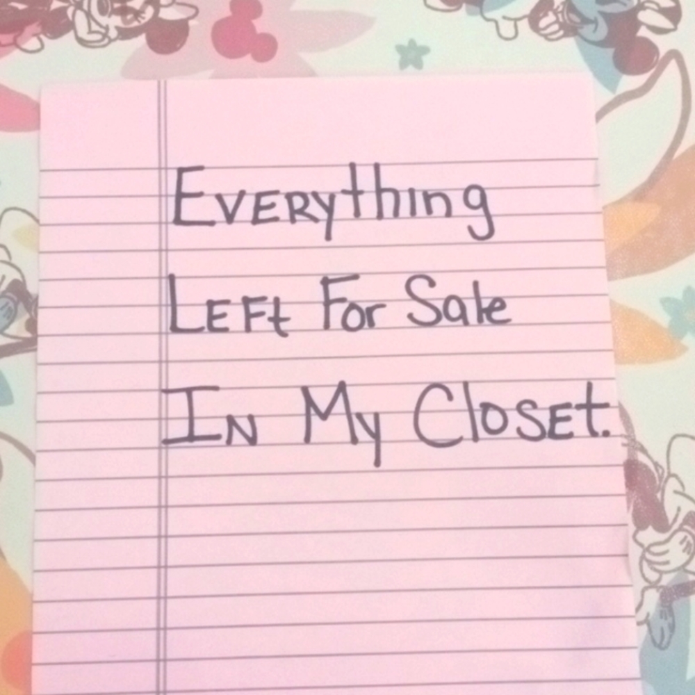 Everything left in my Closet